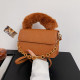 Brown Fashion Street Solid Patchwork Bags