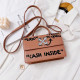 Pink Fashion Street Letter Patchwork Bags