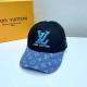 Black Fashion Street Letter Patchwork Hat