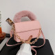 Pink Fashion Street Solid Patchwork Bags