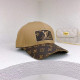 Khaki Fashion Casual Letter Patchwork Hat