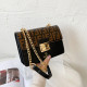 Dark Brown Fashion Street Letter Patchwork Bags