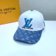 White Fashion Street Letter Patchwork Hat