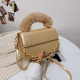 Gold Fashion Street Solid Patchwork Bags