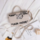 White Fashion Street Letter Patchwork Bags