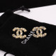 Gold Fashion Simplicity Letter Hot Drill Earrings