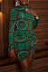 Green Fashion Sexy Print Draw String Frenulum O Neck Long Sleeve Dresses