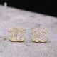 Gold Fashion Simplicity Letter Hot Drill Earrings