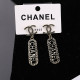 Black Fashion Vintage Letter Patchwork Earrings