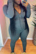 Grey Fashion Casual Print Patchwork Hooded Collar Long Sleeve Two Pieces