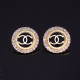 Gold Fashion Elegant Geometric Pearl Hot Drill Earrings