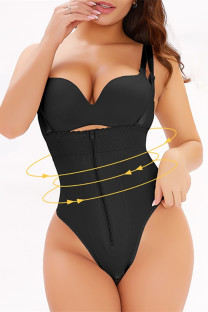 Black Fashion Sexy Solid Split Joint Backless Bustiers