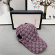 Purple Fashion Street Letter Patchwork Hat