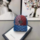 Blue Fashion Street Letter Patchwork Hat