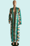 Multicolor Fashion Casual Print Cardigan Outerwear