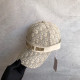 Khaki Fashion Vintage Letter Patchwork Hat