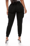 Light Gray Casual Solid Basic Regular High Waist Pencil Trousers