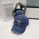 Blue Fashion Street Letter Patchwork Hat