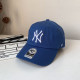 Blue Fashion Street Letter Patchwork Hat