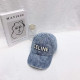 Baby Blue Fashion Street Letter Patchwork Hat