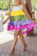 Multicolor Sexy Casual Patchwork Print Bandage Spaghetti Strap Sleeveless Dress
