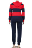 Blue Sexy Two Piece Suits Striped pencil Long Sleeve 