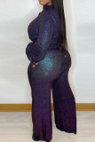 Colour Sexy Solid Hollowed Out Patchwork Half A Turtleneck Long Sleeve Two Pieces