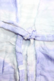 Pink Casual Print Patchwork Frenulum Long Sleeve Two Pieces