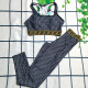 Dark Gray Fashion Sexy Letter Patchwork Swimwears