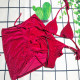 Red Fashion Sexy Letter Patchwork Swimwears