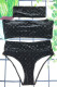 Black Fashion Sexy Letter Patchwork Swimwears