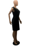 Light Purple Fashion Casual Solid Basic O Neck Sleeveless Dress Dresses