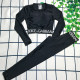 Black Fashion Sexy Letter Patchwork Swimwears