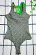 Green Fashion Sexy Letter Patchwork Swimwears