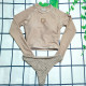 Deep Coffee Fashion Sexy Letter Patchwork Swimwears
