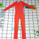 Tangerine Red Fashion Vacation Letter Patchwork Swimwears