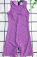 Purple Fashion Vacation Letter Zipper Swimwears