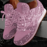 Pink Casual Sportswear Round Sport Breathable Sneakers