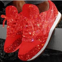 Red Casual Sportswear Round Sport Breathable Sneakers
