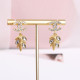 Gold Fashion Elegant Geometric Hot Drill Earrings