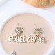 Gold Fashion Street Letter Patchwork Earrings