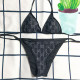 Black Fashion Sexy Patchwork Hot Drill Swimwears