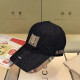 Black Fashion Casual Letter Patchwork Hat