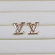 Gold Fashion Simplicity Letter Patchwork Earrings