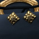 Gold Fashion Simplicity Letter Patchwork Earrings