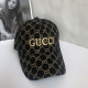 Black Fashion Street Letter Patchwork Hat