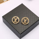 Gold Fashion Elegant Solid Hot Drill Earrings