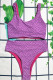 Purple Fashion Sexy Letter Patchwork Swimwears