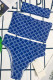 Blue Fashion Sexy Letter Patchwork Swimwears