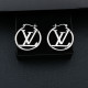 Silver Fashion Simplicity Letter Patchwork Earrings